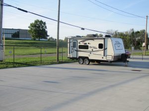 Secure entry keypad & perimeter fencing at Ravenna Self-Storage, located at 950 North Freedom St. Ravenna, Ohio 44266, provide an additional level of security & protection for your boat, RV or trailer